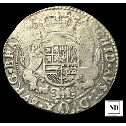 Patagón de Felipe IV - Amberes - 1649 -  32,47g Ag