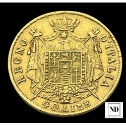 40 Liras de Napoleón Bonaparte de Milán - 1808 - 12,84g Au