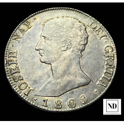 20 Reales de Napoleón Bonaparte - 1809 -  Madrid - 27,04g Ag - AC.36