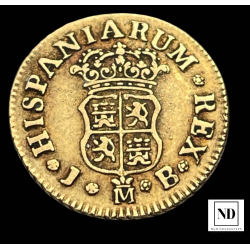 1/2 Escudo de Fernando VI - Madrid - 1747 - 1,76g Au