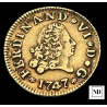 1/2 Escudo de Fernando VI - Madrid - 1747 - 1,76g Au