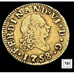 1/2 Escudo de Fernando VI -...