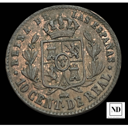 10 Céntimos de Real de Isabel II - 1861 - Segovia