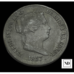 10 Céntimos de Real de Isabel II - 1857 - Segovia
