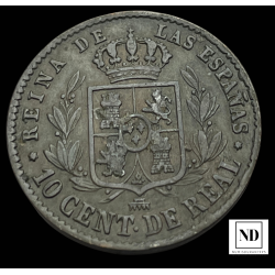 10 Céntimos de Real de Isabel II - 1857 - Segovia