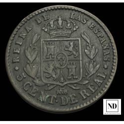 5 Céntimos de Real de Isabel II - 1864 - Segovia