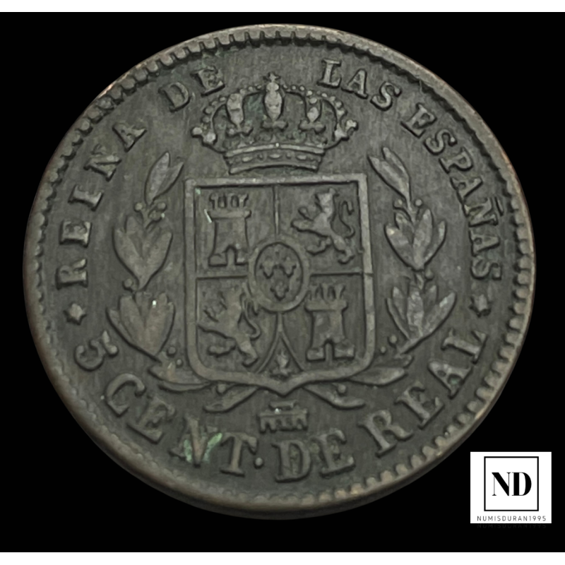 5 Céntimos de Real de Isabel II - 1864 - Segovia