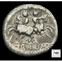 Denario de la Familia Servilia- Roma - 136 a.C - 3,52g Ag