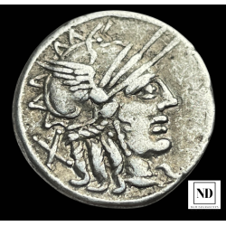 Denario de la Familia Papiria - Roma - 121 a.C - 3,81g Ag