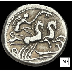 Denario de la Familia Cipia - Roma - 107 a.c - 3,78g Ag