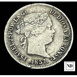 Real de Isabel II - Barcelona - 1857 - 1,32g Ag