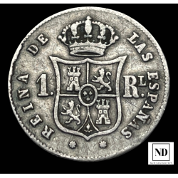 Real de Isabel II - Barcelona - 1857 - 1,32g Ag