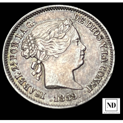 Real de Isabel II - Madrid- 1859 - 1,27g Ag