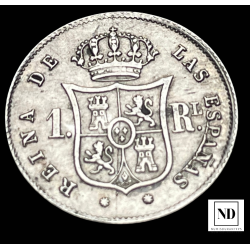Real de Isabel II - Barcelona - 1860 - 1,25g Ag