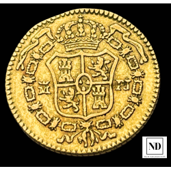 1/2 Escudo de Carlos III - 1773/2 - Madrid - 1,74g Au