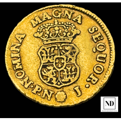 1 Escudo de Carlos III - 1767 - Popayán - 3,31g Au