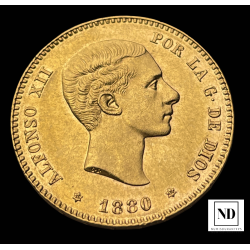 25 Pesetas de Alfonso XII -...