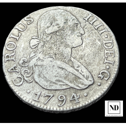 2 reales de Carlos IV -...