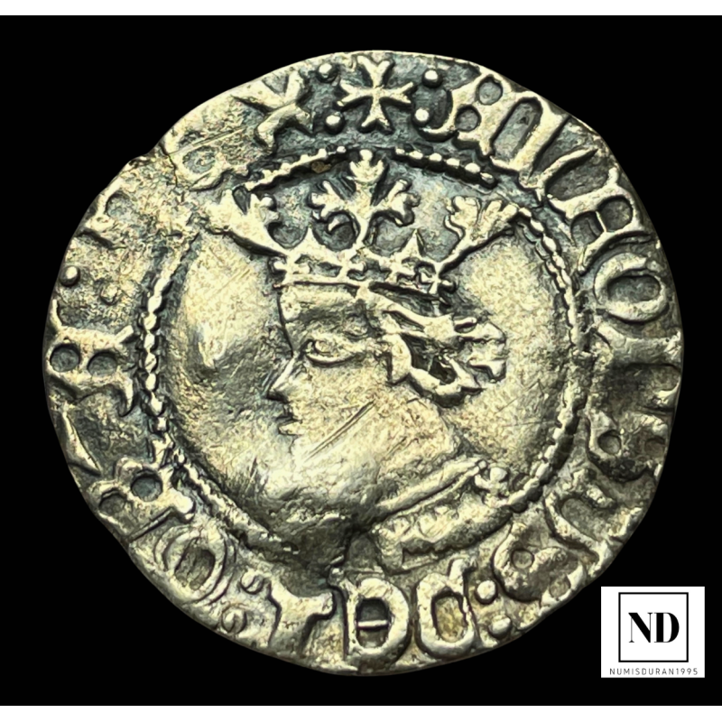 croat de Alfonso IV ( 1416-1458) - Barcelona - 3,07g Ag - MBC-